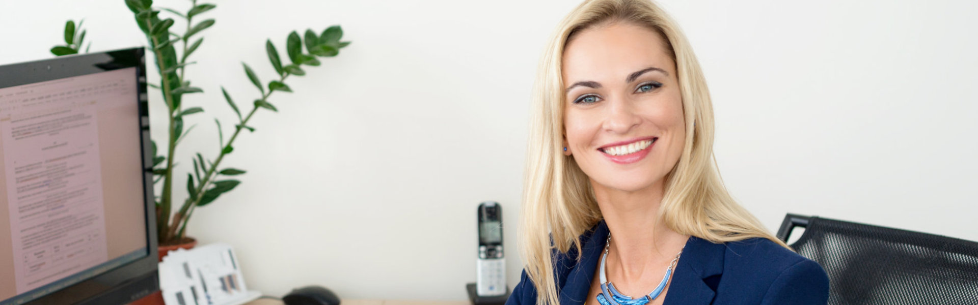 A female lawyer smiling